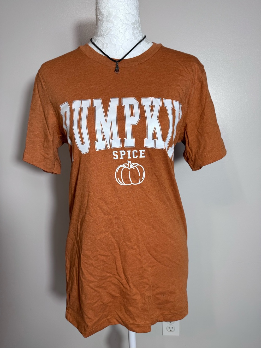 Pumpkin Spice Graphic Tee - Orange Womens Shirt